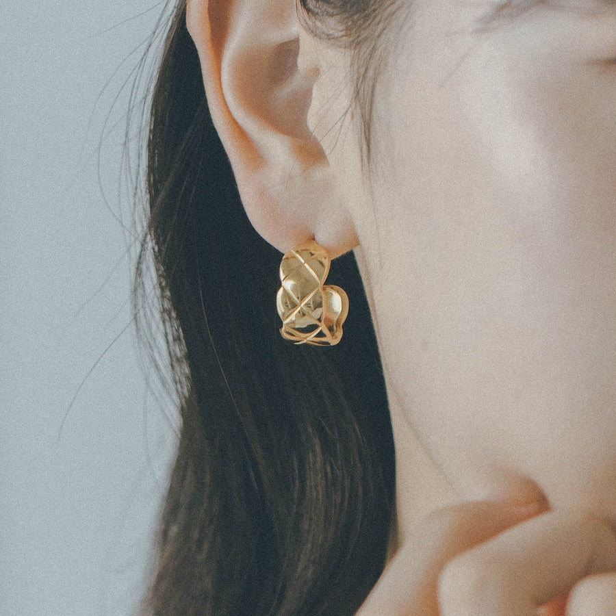 キルティング フープ ピアス p29