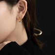Zirconia hoop earrings p28
