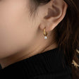 Zirconia hoop earrings p28