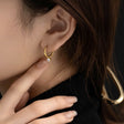 Zirconia hoop earrings p28