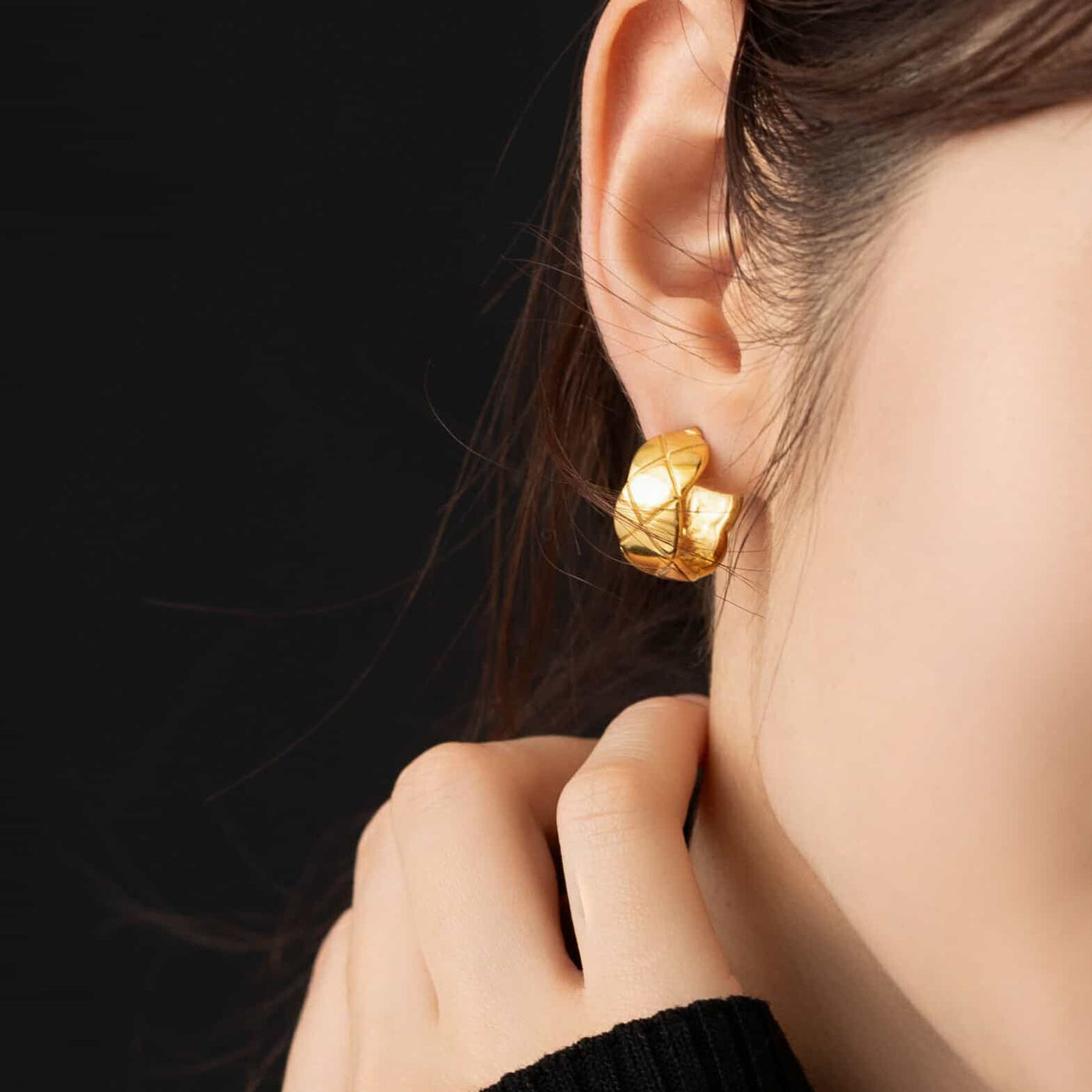キルティング フープ ピアス p29
