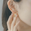 Zirconia hoop earrings p30