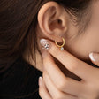 Zirconia hoop earrings p28