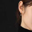 Zirconia hoop earrings p28