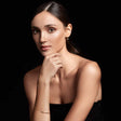 Zirconia hoop earrings p28