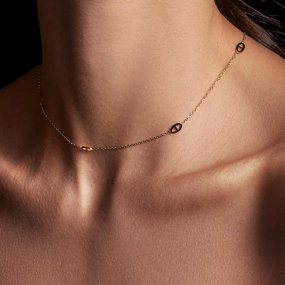 anchor chain necklace n63