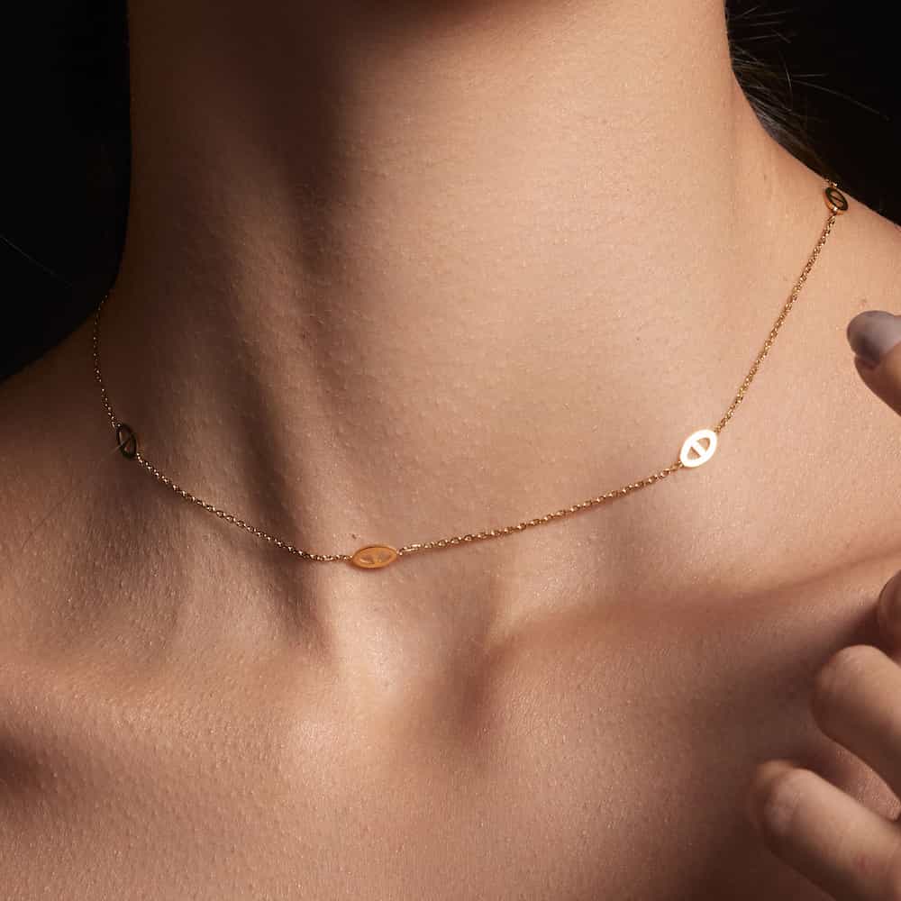 anchor chain necklace n63