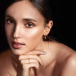 Zirconia hoop earrings p28