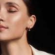 Zirconia hoop earrings p28
