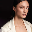 Zirconia hoop earrings p28
