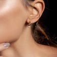 Zirconia hoop earrings p28