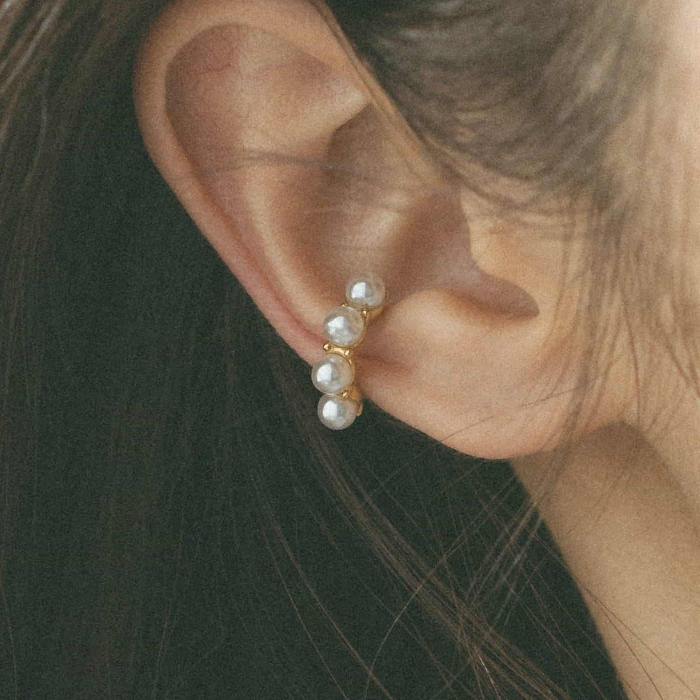 quilted hoop ear cuff e16