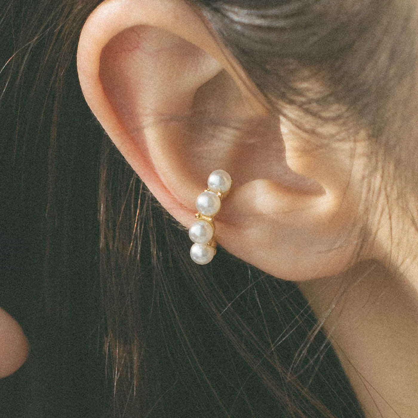 quilted hoop ear cuff e16