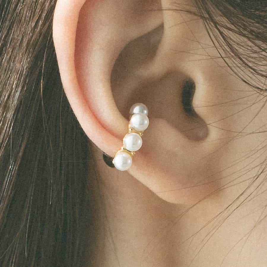 quilted hoop ear cuff e16