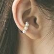 quilted hoop ear cuff e16