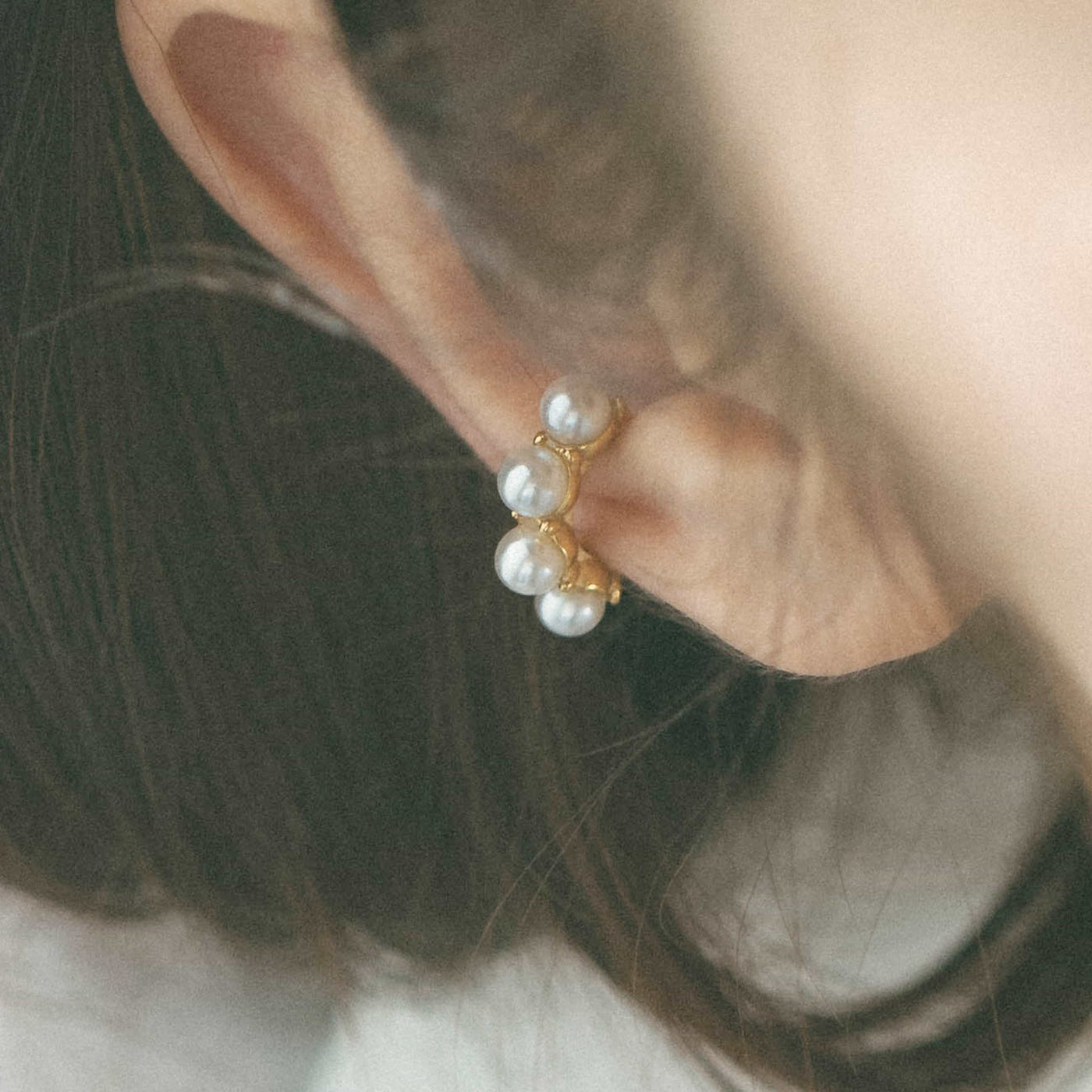 quilted hoop ear cuff e16