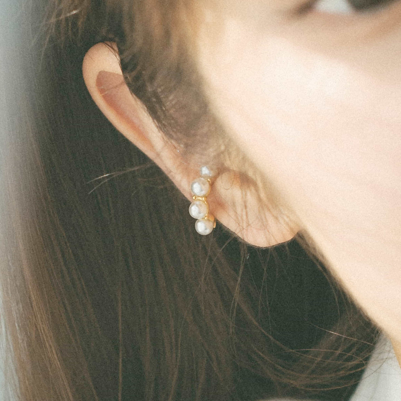 quilted hoop ear cuff e16