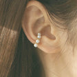 quilted hoop ear cuff e16