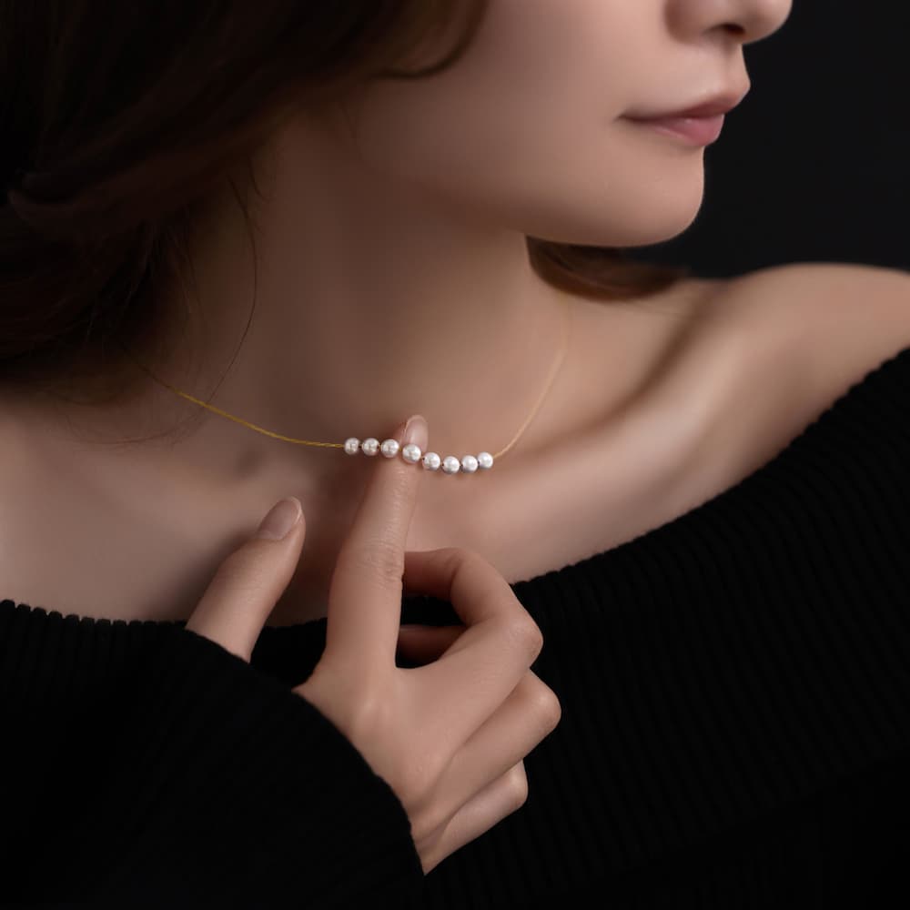 パール ライン ネックレス n119