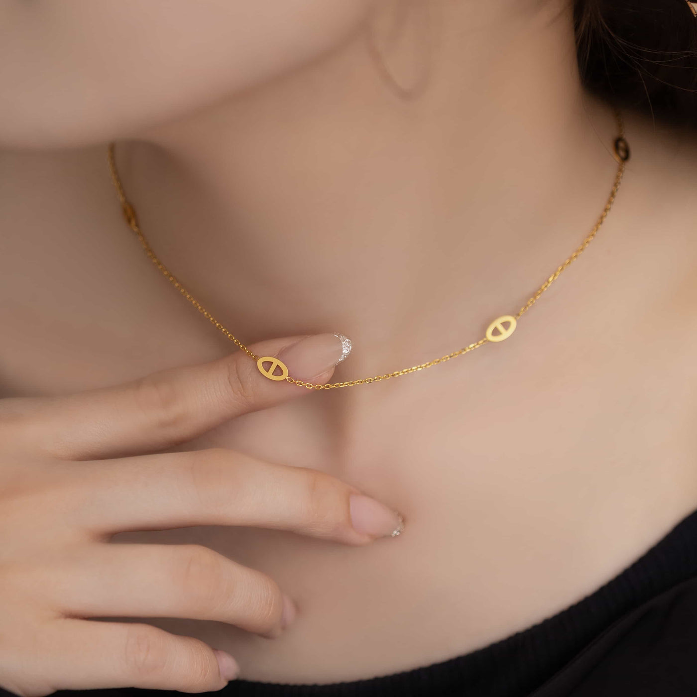 anchor chain necklace n63