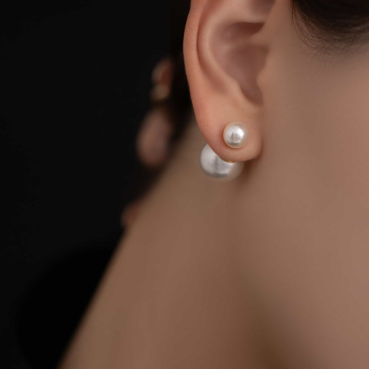 ダブル パール ピアス p120