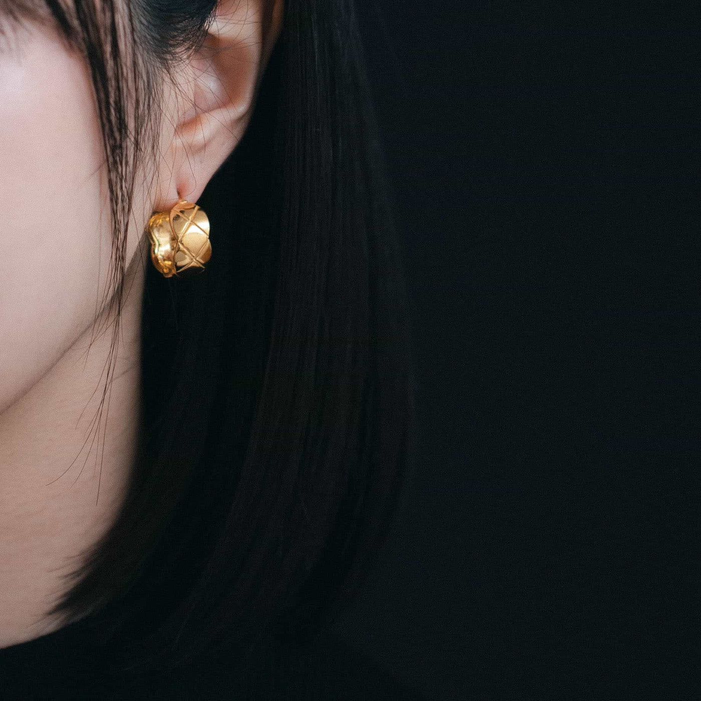 キルティング フープ ピアス p29