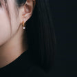 Zirconia hoop earrings p28