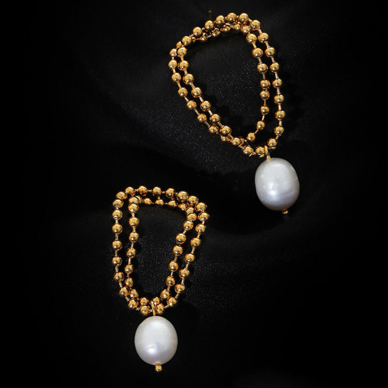 pearl chain earrings p57