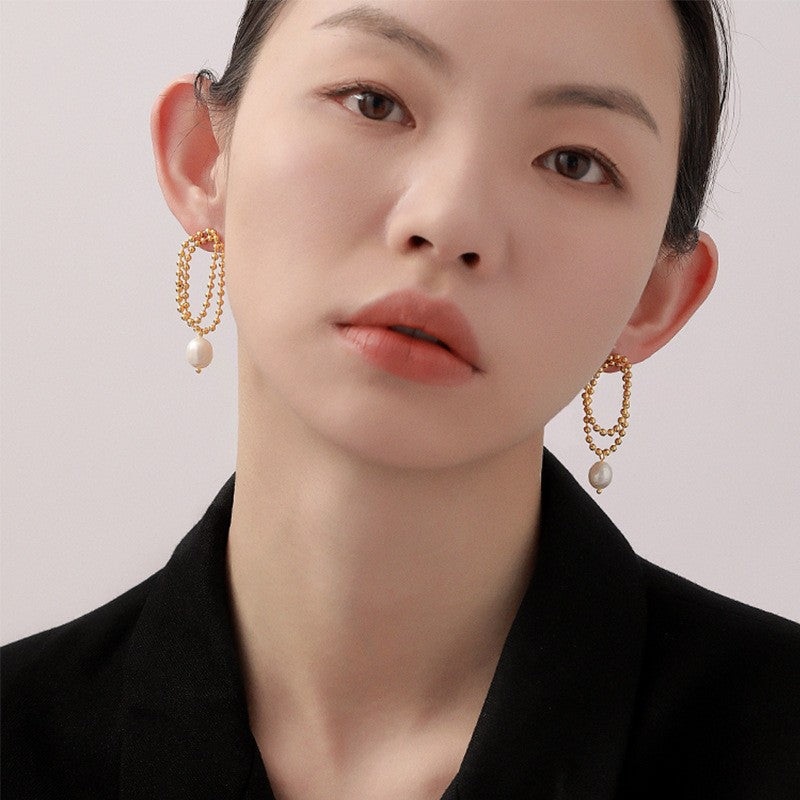 pearl chain earrings p57
