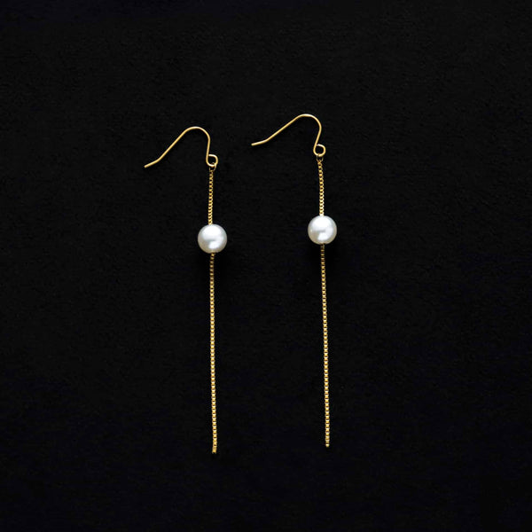 Pearl chain earrings p109