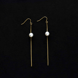 Pearl chain earrings p109