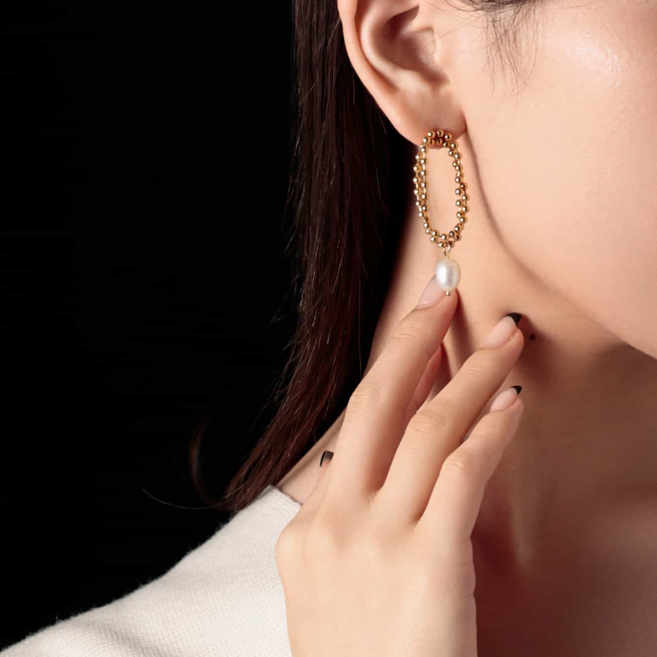 pearl chain earrings p57