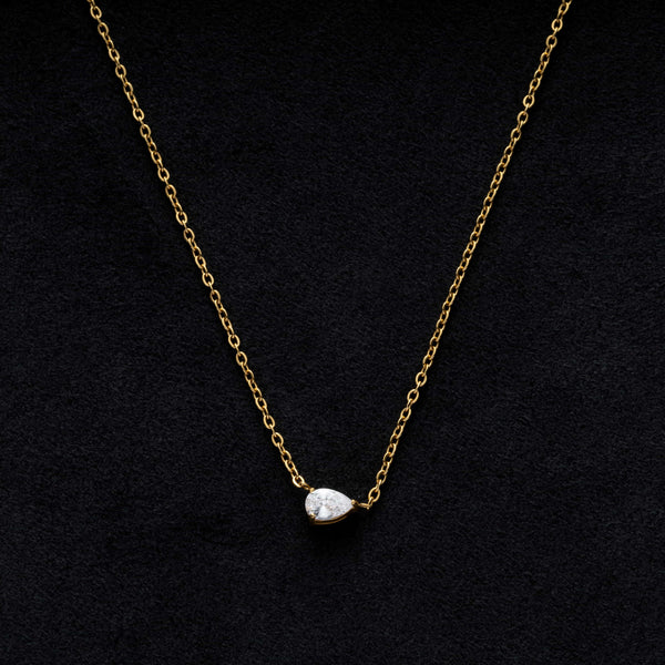 drop zirconia necklace n82