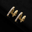 ビジュー ダブルライン ピアス p113