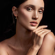 Zirconia hoop earrings p28