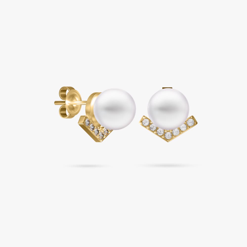 ジルコニア パール ピアス p156