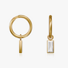 Square zirconia earrings p88