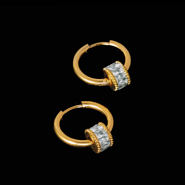 Zirconia hoop earrings p92