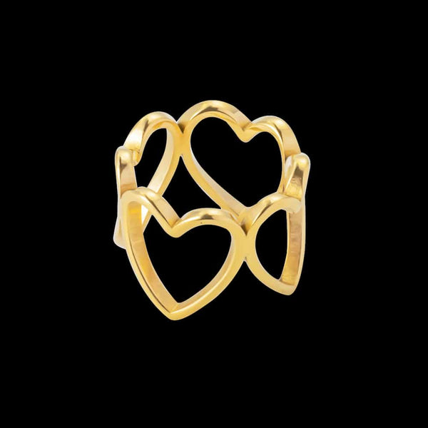 heart layered ring r102