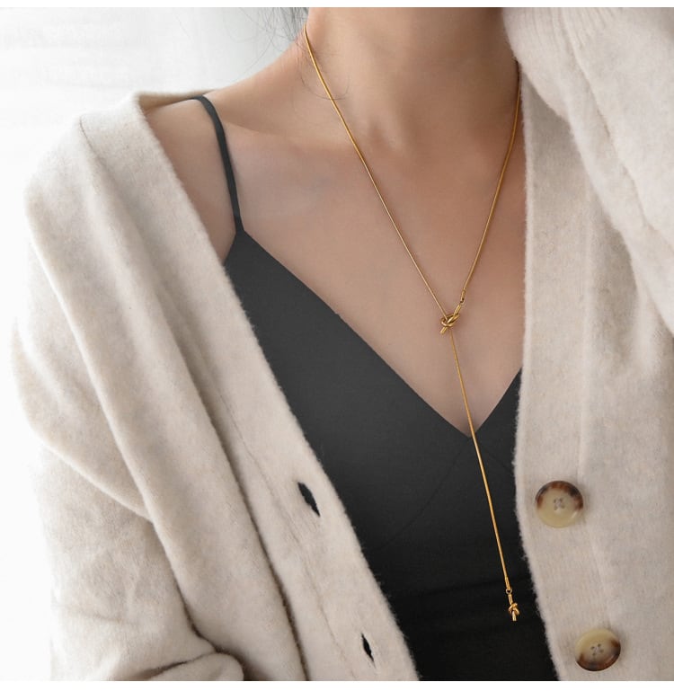 ロング ノット ネックレス n31