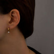 Zirconia hoop earrings p28