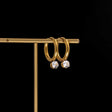 Zirconia hoop earrings p28