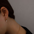 Zirconia hoop earrings p28