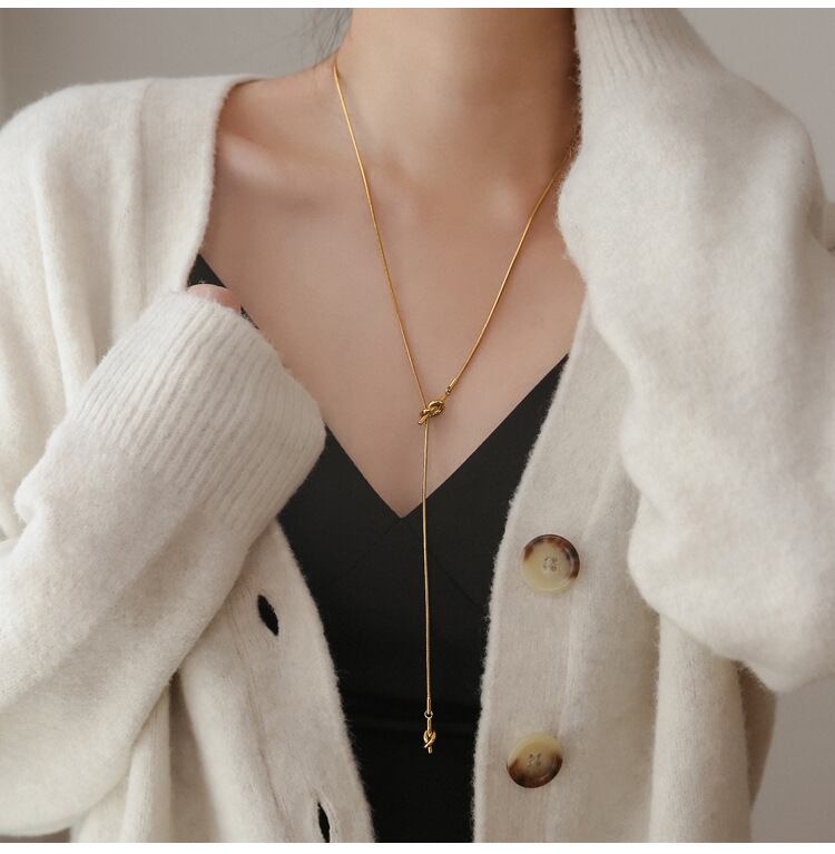 ロング ノット ネックレス n31
