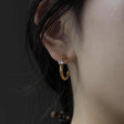 Zirconia hoop earrings p30
