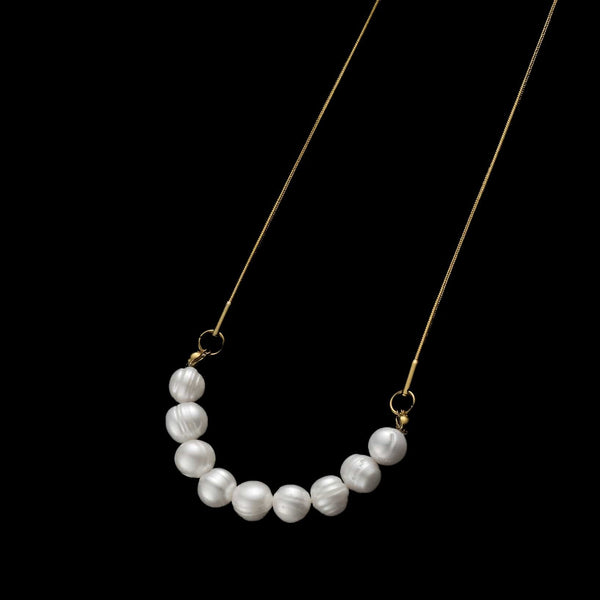 pearl snake chain necklace n53