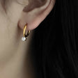 Zirconia hoop earrings p28