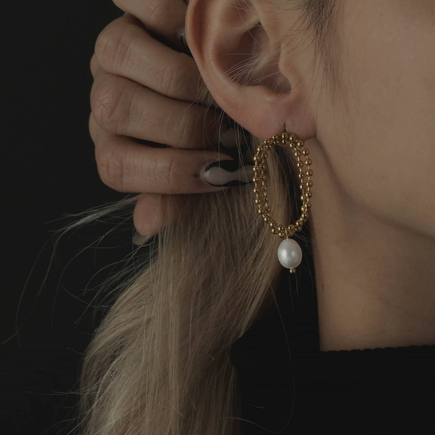 pearl chain earrings p57
