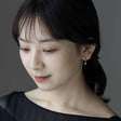 Zirconia hoop earrings p28