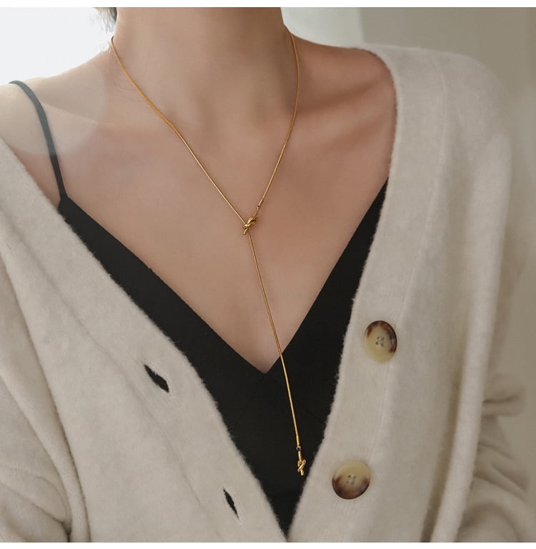 ロング ノット ネックレス n31
